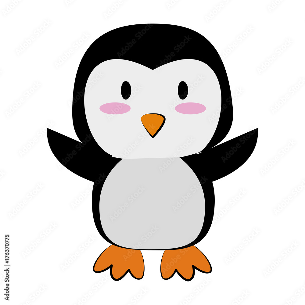 penguin with open wings cute animal cartoon icon image vector illustration design penguin with open wings cute animal cartoon icon image vector illustration design