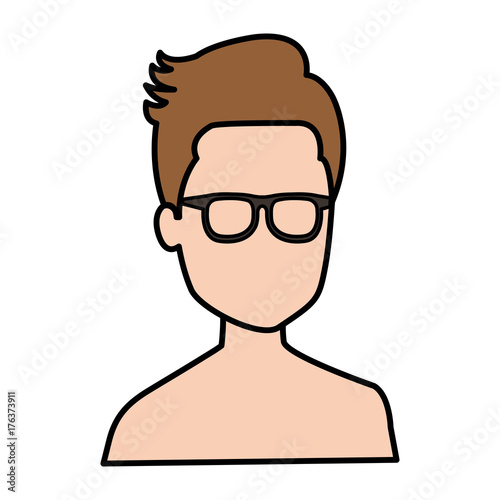 young man shirtless avatar character