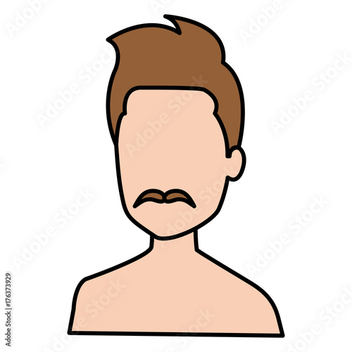 young man shirtless avatar character