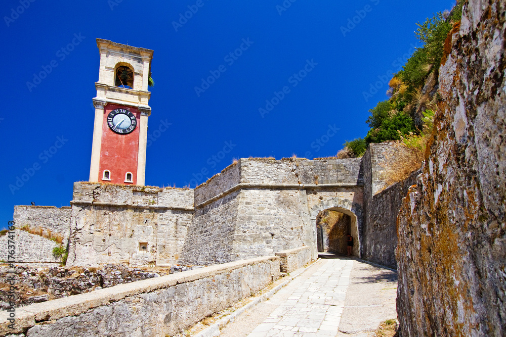 old fortress in kerkyra, corfu town, greece
