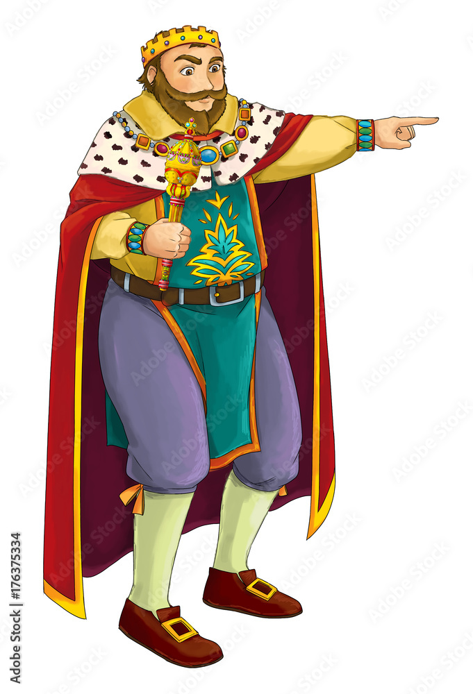 Cartoon character - king - prince - illustration for children Stock ...