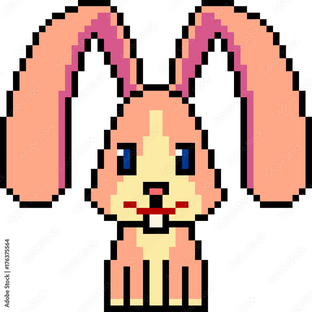 vector pixel art bunny Stock Vector | Adobe Stock