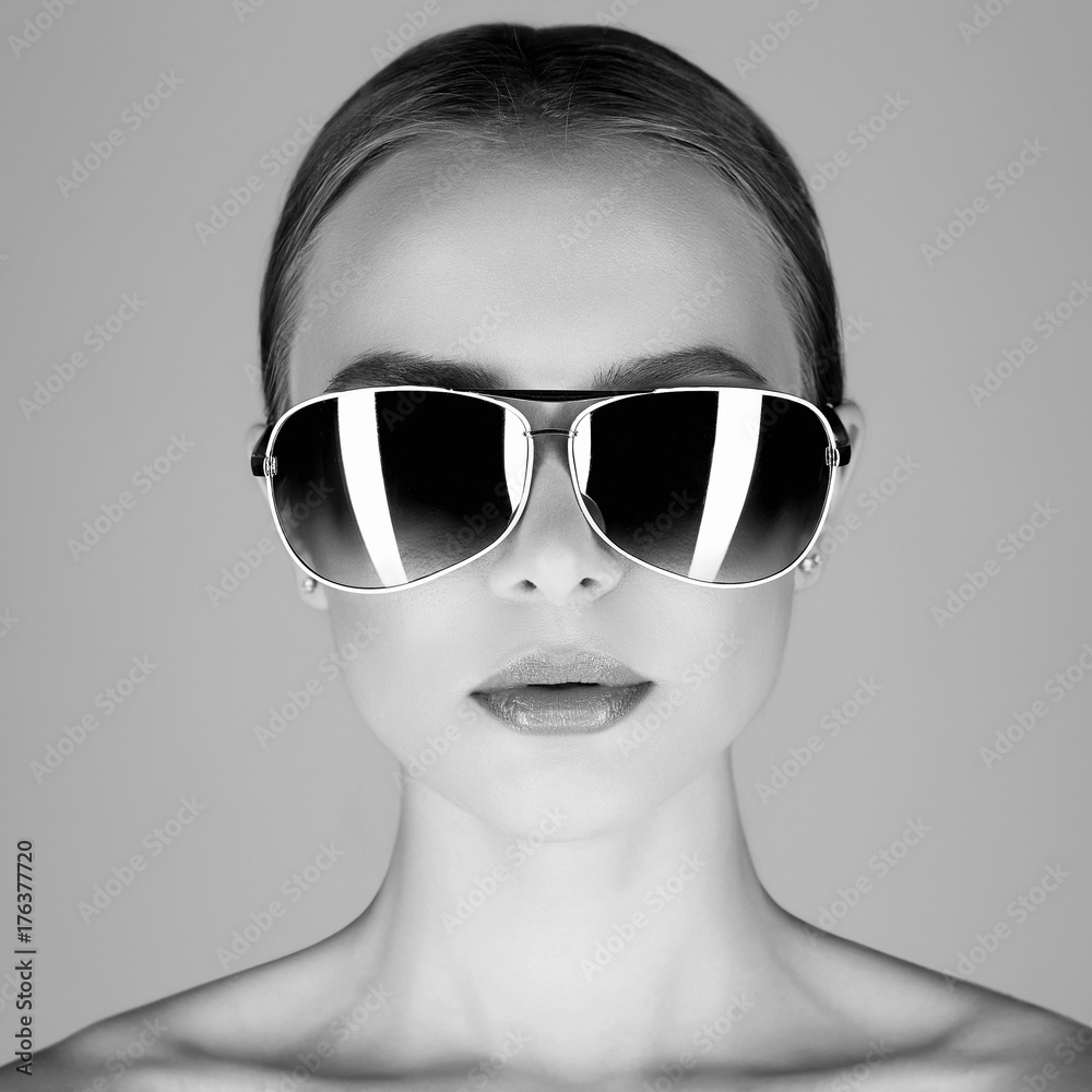 beautiful young woman in sunglasses beautiful young woman in sunglasses