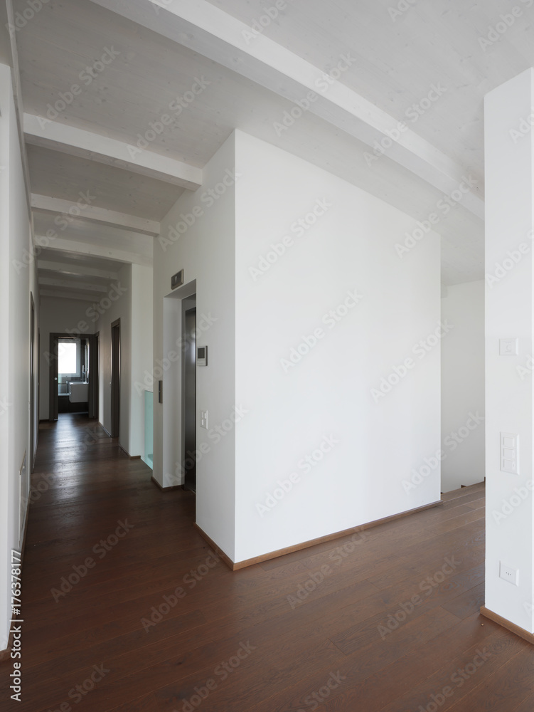 Interiors of modern apartment, corridor Interiors of modern apartment, corridor
