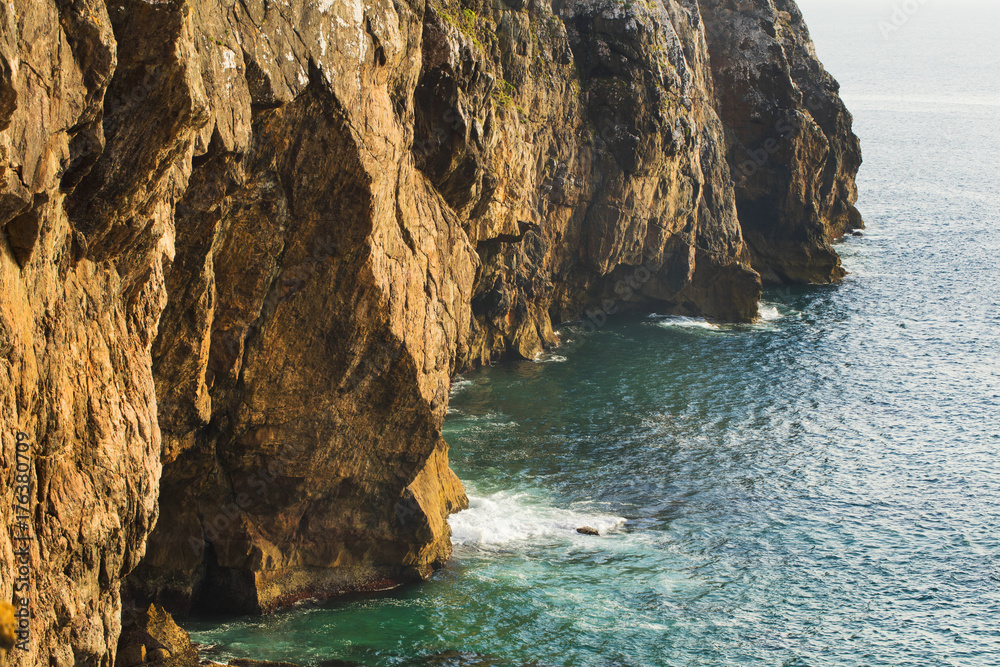 giant rocks and ocean water in Portugal