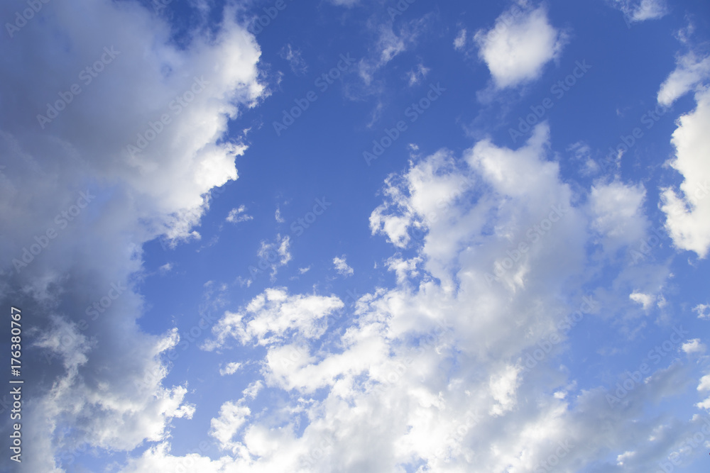 Blue sky with beautiful clouds.