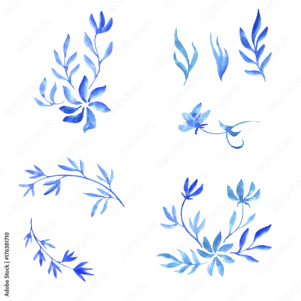 watercolor doodle plants and flowers watercolor doodle plants and flowers