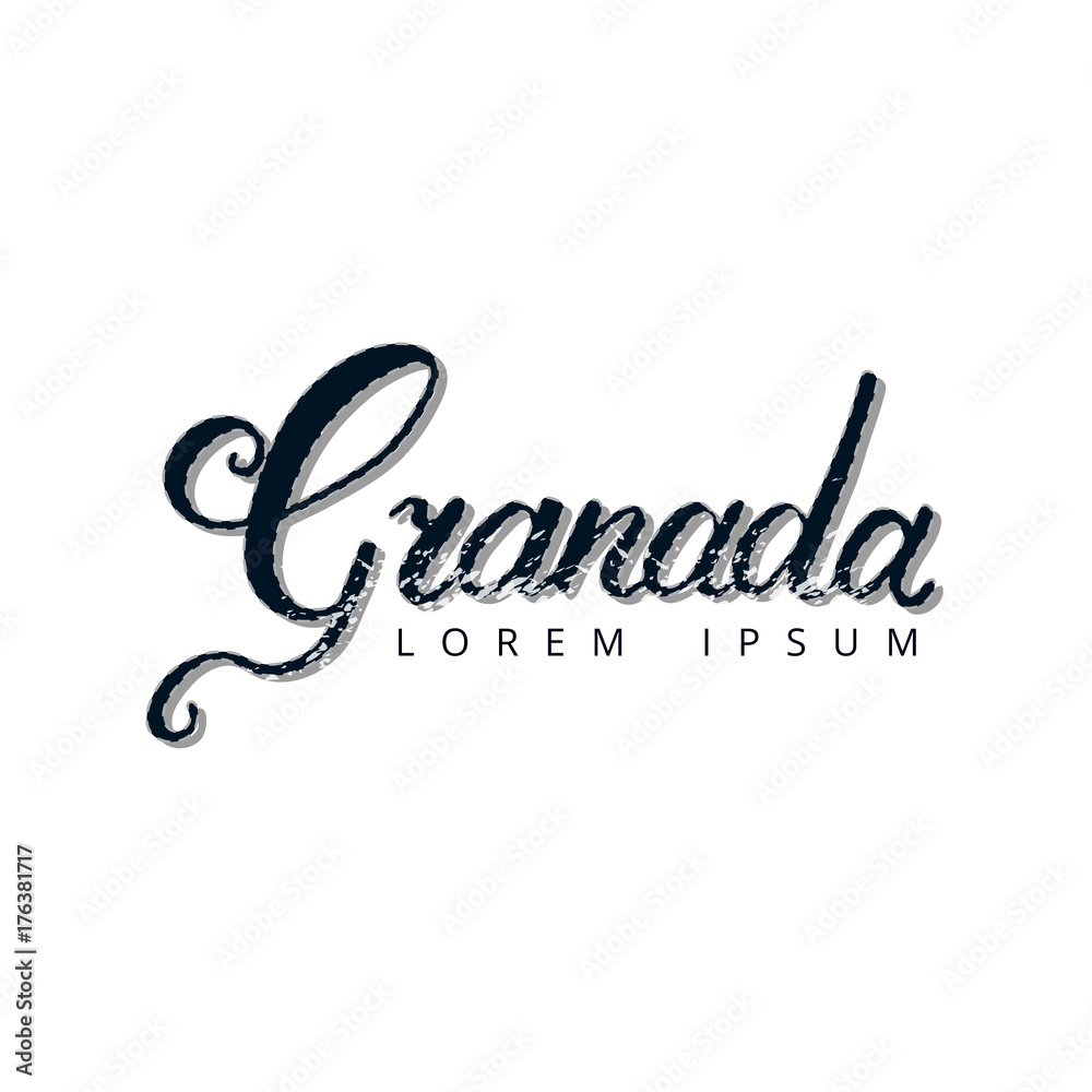 Fototapeta premium Granada hand lettering logo