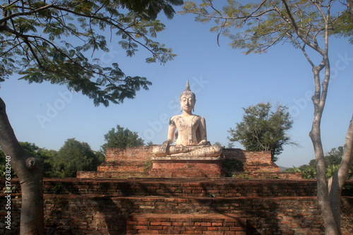 ruins of Sukhothai Temple  Chiang Mai  Thailand