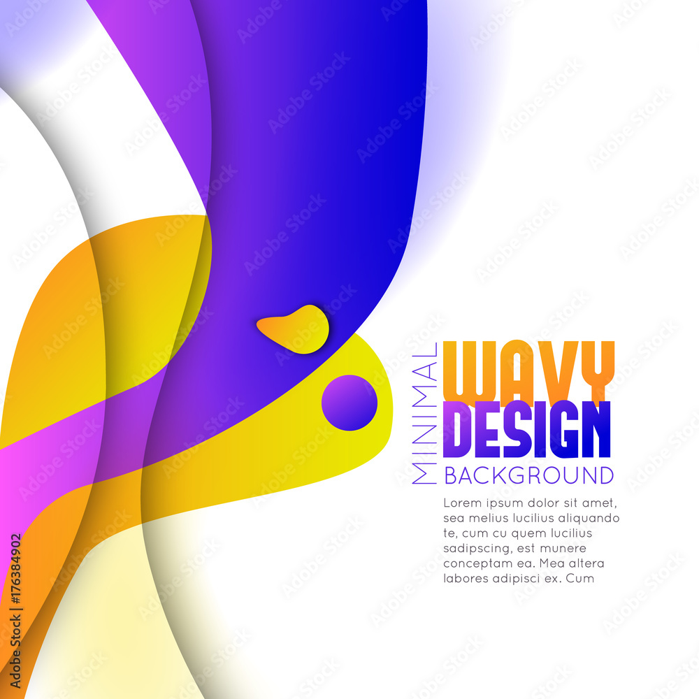 Abstract background with colorful waves.