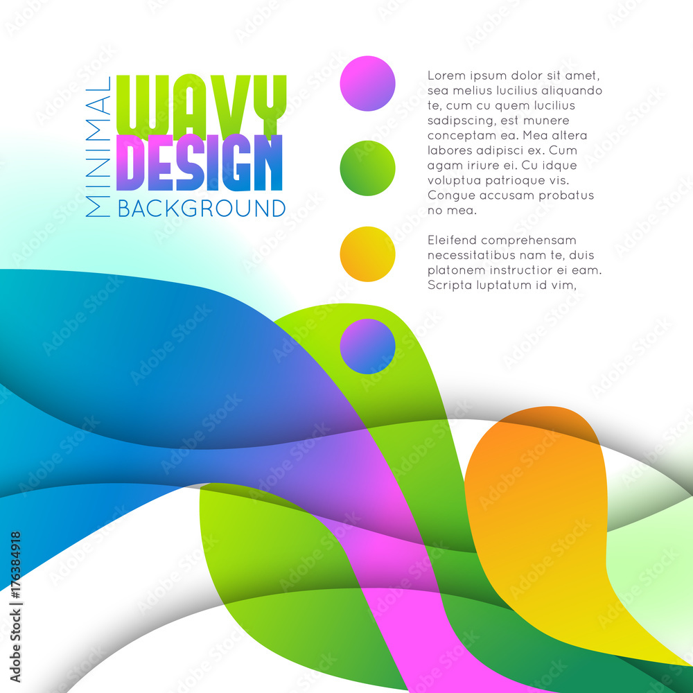 Abstract background with colorful waves.