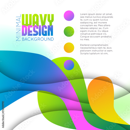 Abstract background with colorful waves.