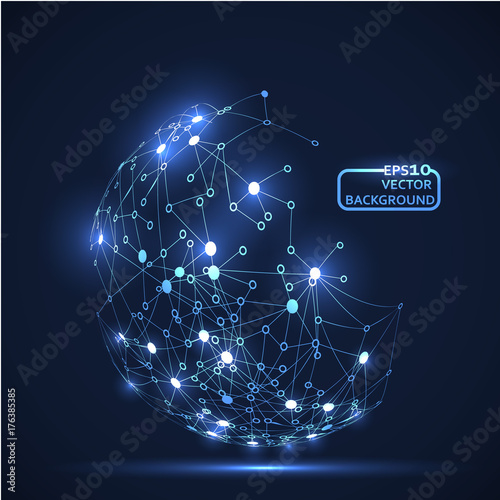 Abstract background for design technology and networking science