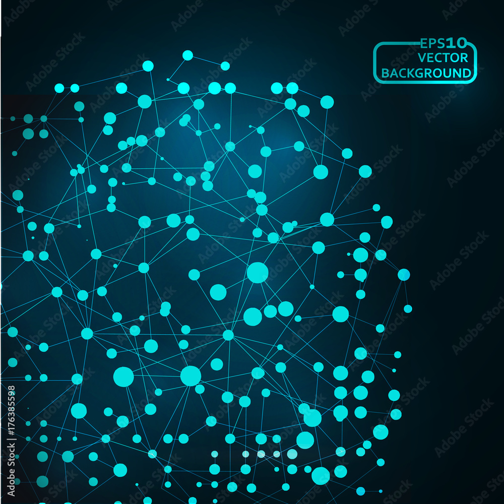 Abstract background for design technology and networking science Abstract background for design technology and networking science