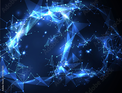 Abstract background for design technology and networking science