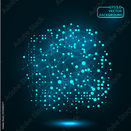 Abstract background for design technology and networking science