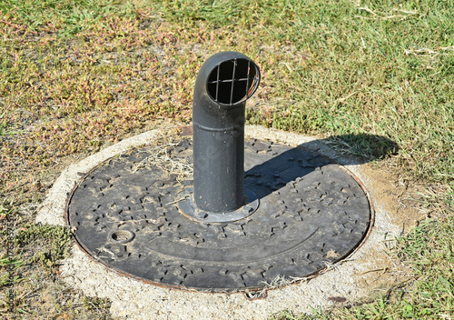 Cover of the sewage in the park