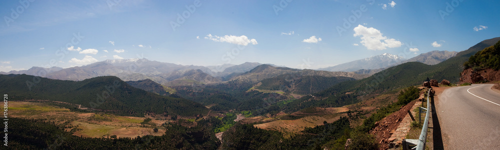 Moroccan panorama along the Atlas mountains