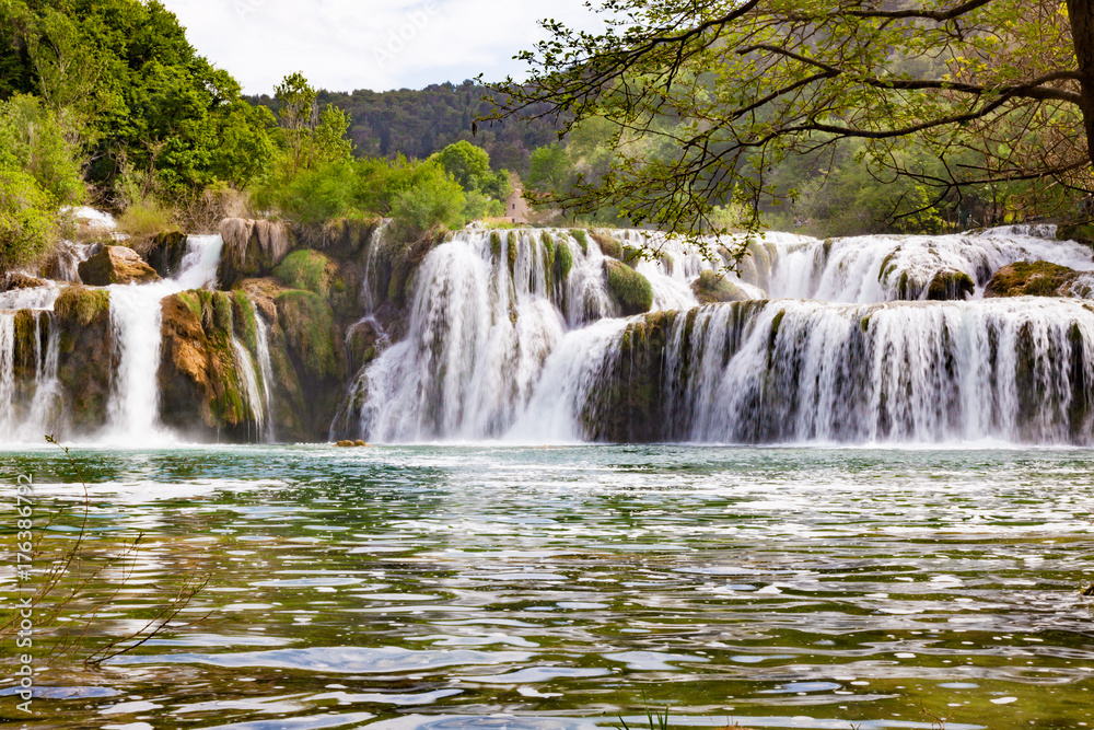 Obraz premium Krka waterfall in the Croatian national park