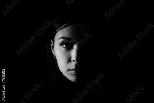 Face in the darkness
