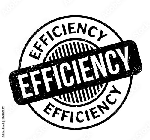 Efficiency rubber stamp. Grunge design with dust scratches. Effects can be easily removed for a clean, crisp look. Color is easily changed.