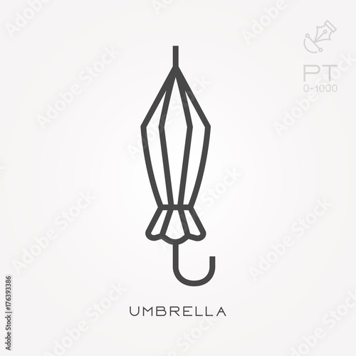 Line icon umbrella