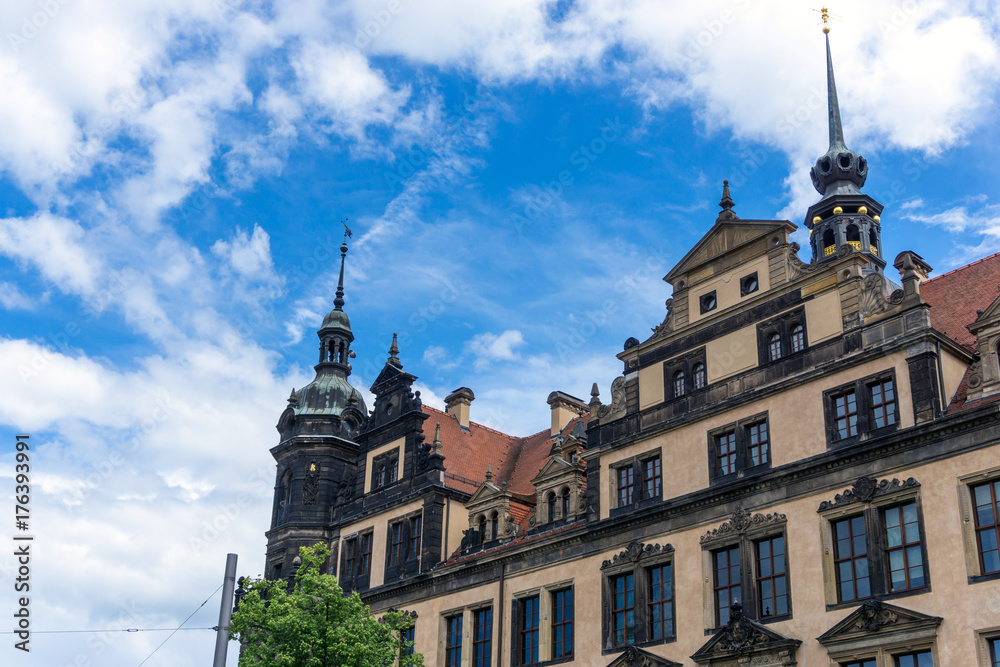antique building view in Dresden, Germany antique building view in Dresden, Germany