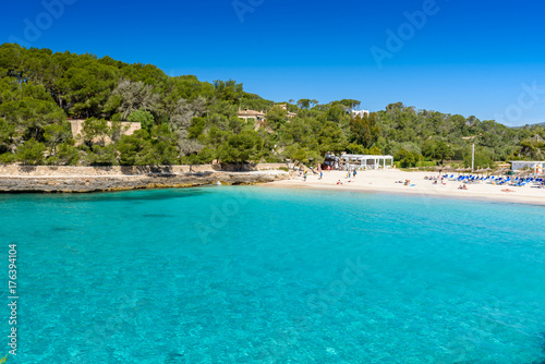 Beautiful Beach of Cala S'Amarador at Mondrago - Natural Park on Majorca Spain, Balearic Islands, Mediterranean Sea, Europe © Simon Dannhauer