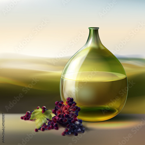 Vintage round bottle