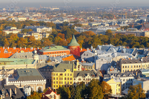 Riga. Aerial view of the city.