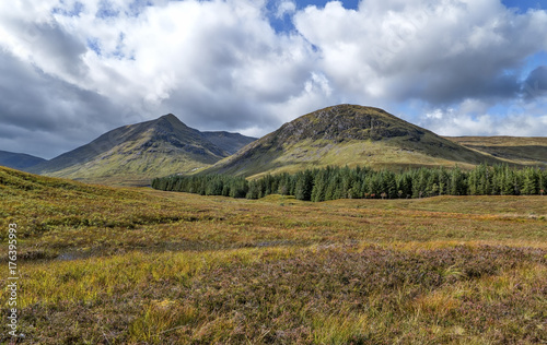West Highland Way in Scotland between Bridge of Orchy and Glencoe