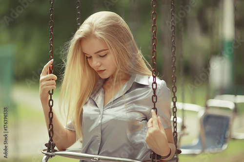 Portrait of a girl adult young beautiful fashionable