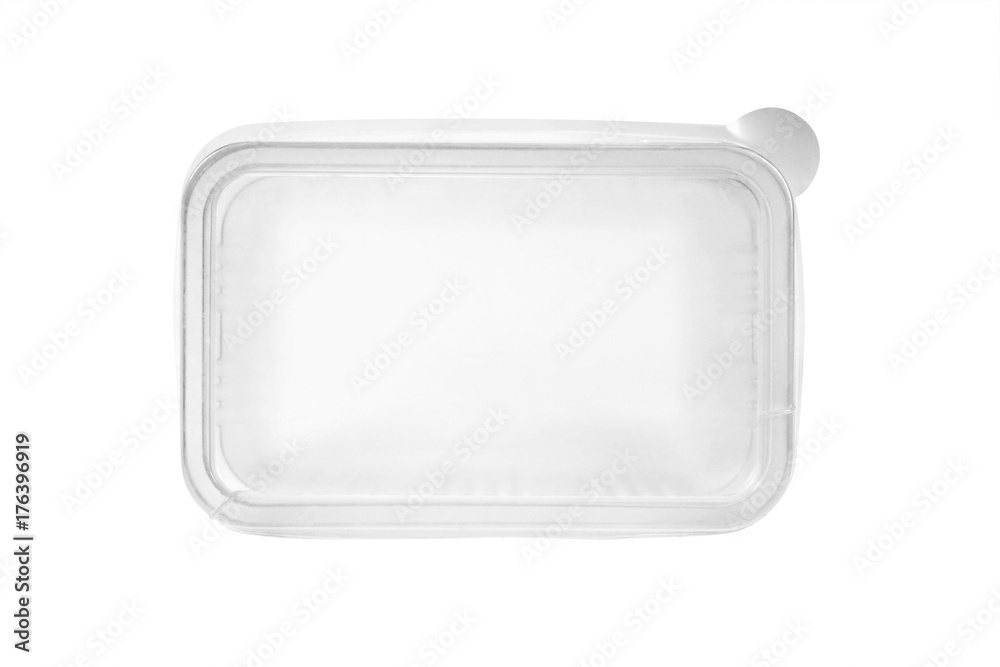 Plastic food container / Plastic container on white background. Plastic food container / Plastic container on white background.