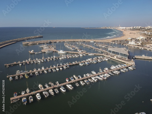 Εκτύπωση καμβά Yachts and boats dock at Ashdod marina
