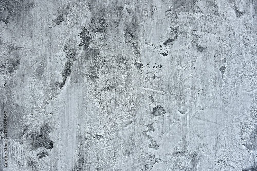 Naklejka premium Texture of gray concrete wall. Plasterwork of interior design