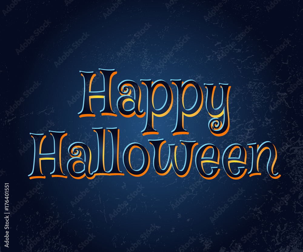 Happy Halloween vector typography