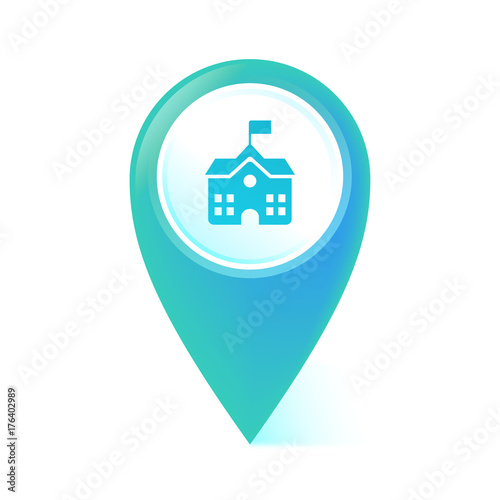 Map Pointer blau - Rathaus
