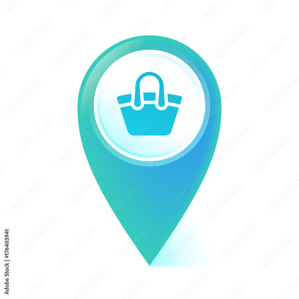 Map Pointer blau - Handtasche Map Pointer blau - Handtasche