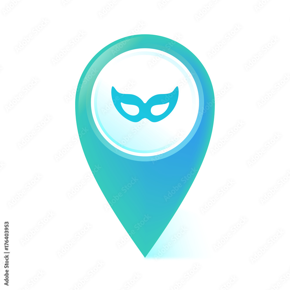 Map Pointer blau - Maske Map Pointer blau - Maske