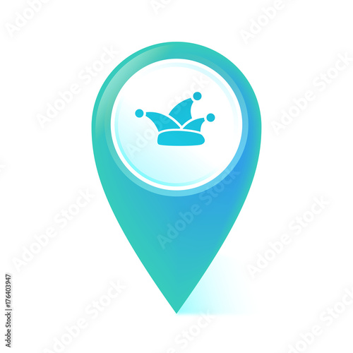 Map Pointer blau - Karnevalsmütze