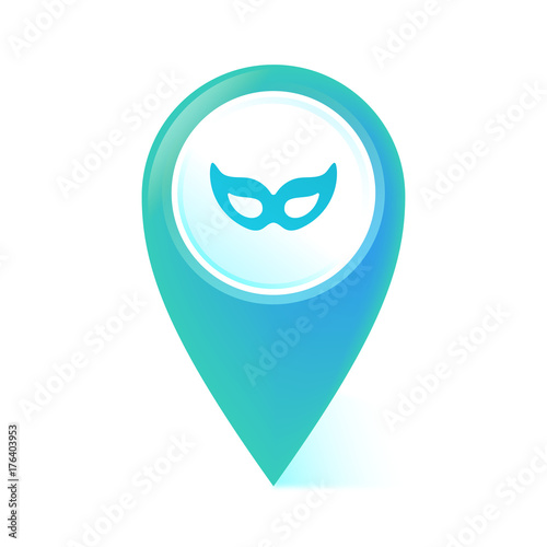 Free Download Map Pointer blau - Maske - GFXLoad