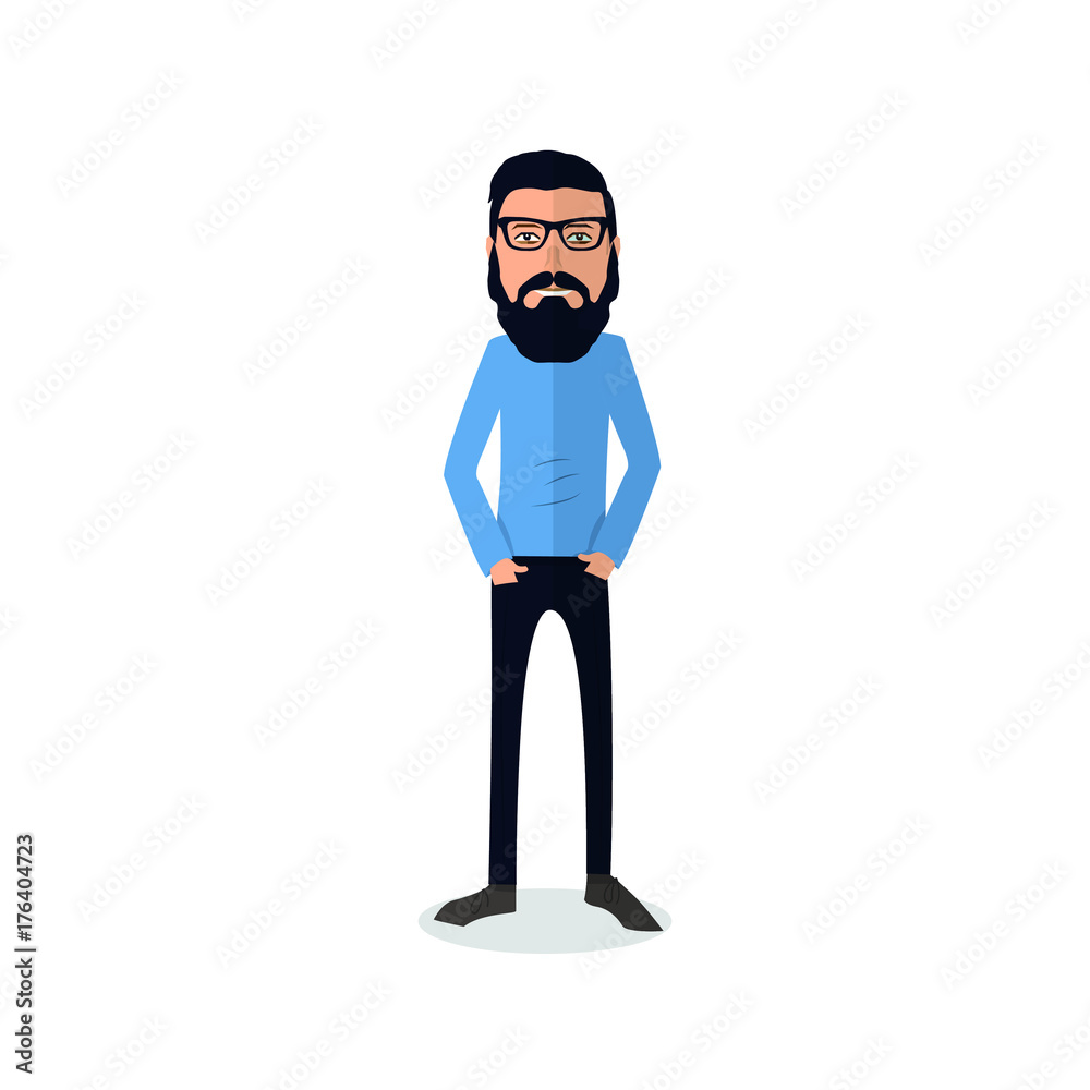 funny and cool cartoon guy in casual clothes, gesturing. Vector illustration funny and cool cartoon guy in casual clothes, gesturing. Vector illustration