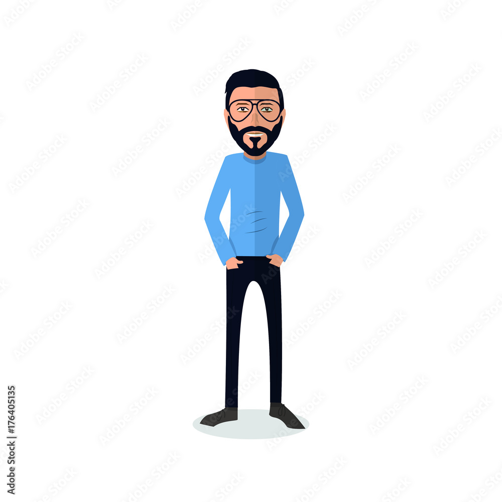 funny and cool cartoon guy in casual clothes, gesturing. Vector illustration funny and cool cartoon guy in casual clothes, gesturing. Vector illustration