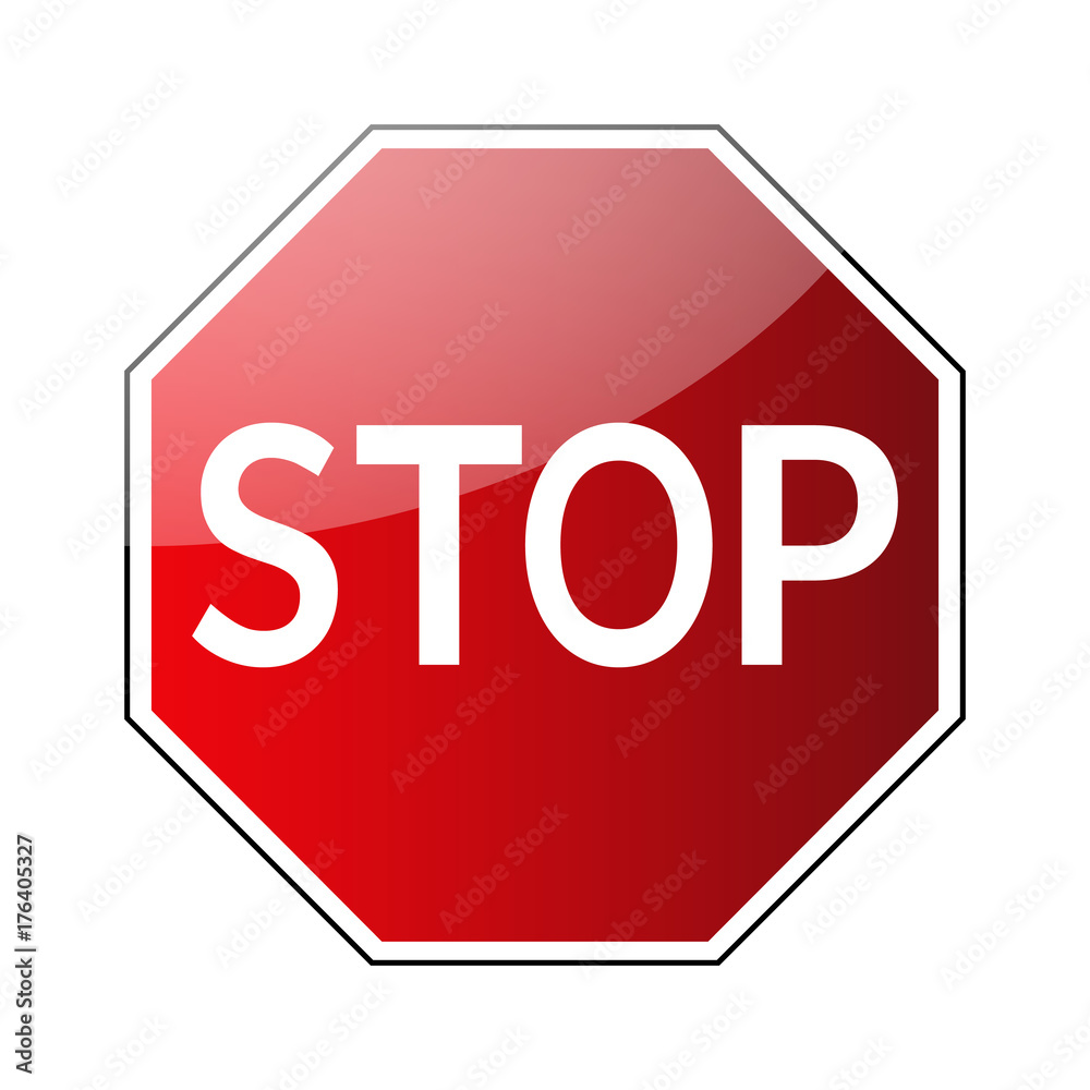 Stop traffic road sign. Prohibited red road sign isolated on white background Glossy effect. No transportation attention icon. Street road danger warning icon. Symbol danger Vector illustration Stop traffic road sign. Prohibited red road sign isolated on white background Glossy effect. No transportation attention icon. Street road danger warning icon. Symbol danger Vector illustration