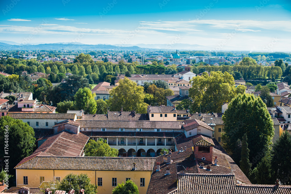 Panorama belvedere di Lucca, Italia veduta area