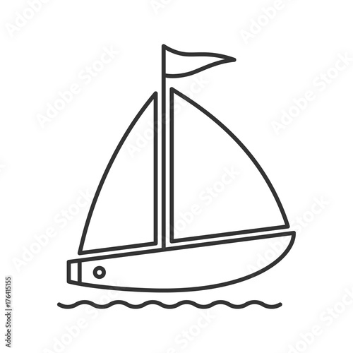 Sailboat linear icon