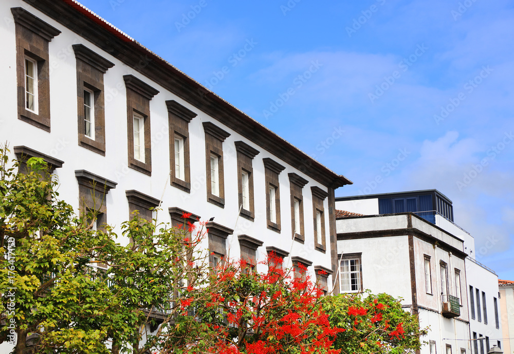 Architecture of Ponta Delgada, Sao Miguel Island, Azores, Portugal, Europe