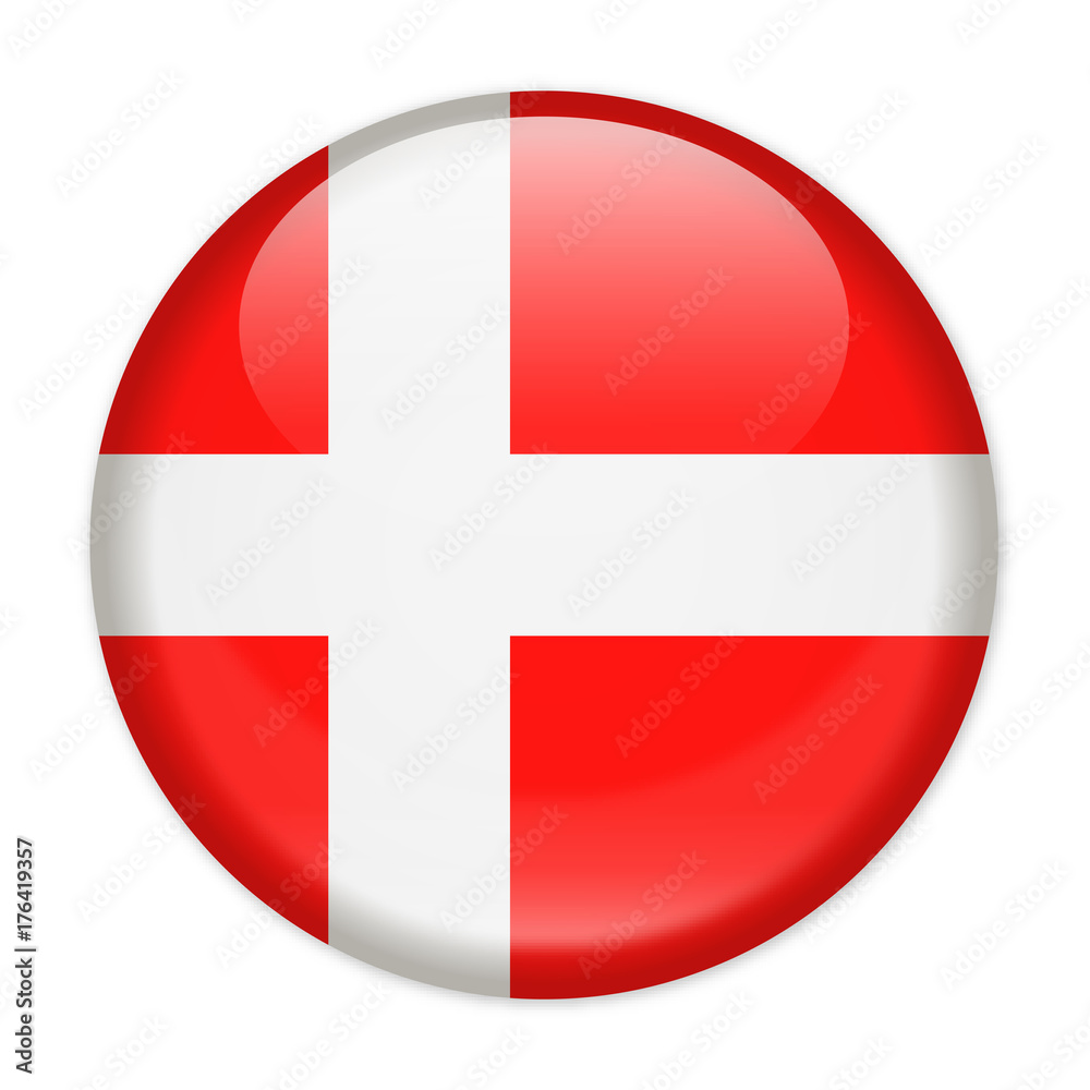 Denmark Flag Vector Round Icon Denmark Flag Vector Round Icon