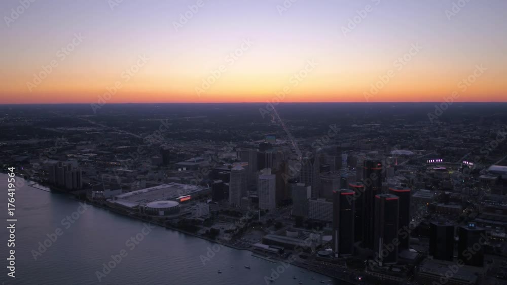Aerial Michigan Detroit July 2017 Night 4K Inspire 2 Aerial Michigan Detroit July 2017 Night 4K Inspire 2