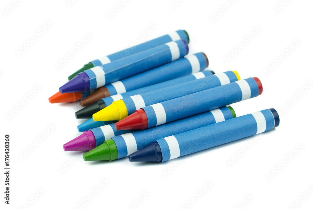 Crayon Wax Pencil Isolated on White Background Crayon Wax Pencil Isolated on White Background